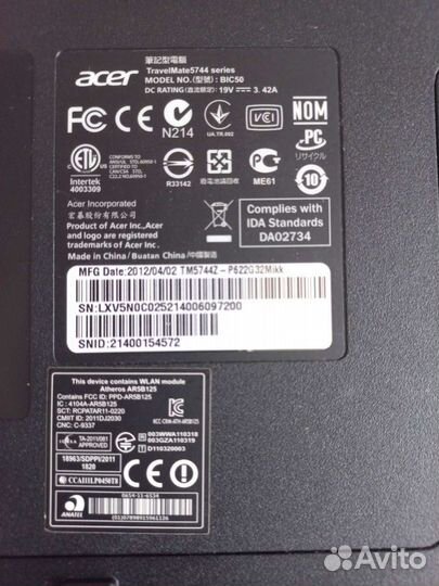 Ноутбук acer