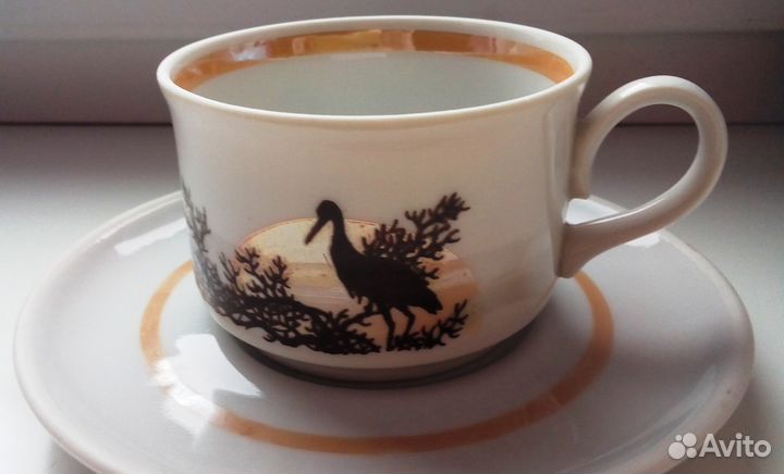 Кофейная пара чашка с блюдцем Богдановичский завод