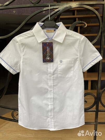 Рубашка школьная 134 новая