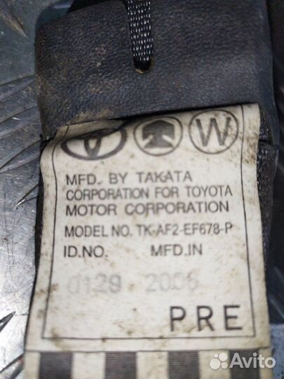 Ремень безопасности передний правый Toyota Corolla