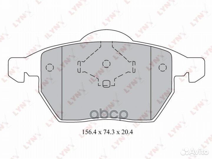 Колодки тормозные дисковые перед BD1213 LYN