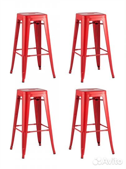 Стул барный tolix красный глянцевый 4 шт
