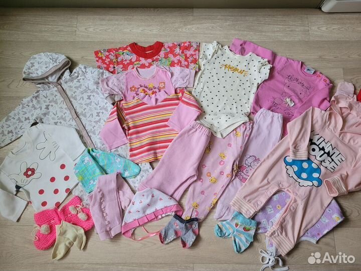 Вещи пакетом на девочку от 0 до 6 месяцев