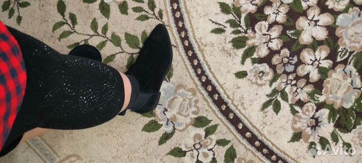 Полусапоги женские замшевые