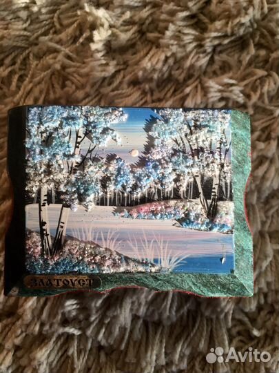 Шкатулка из змеевика