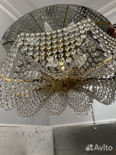 Люстра хрустальная чехия бу