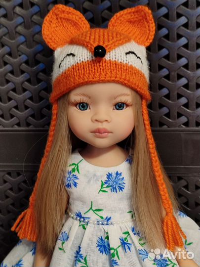 Шапочка - лисичка для куколки