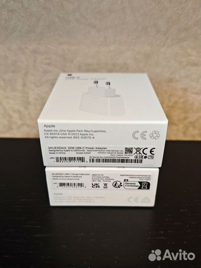 Зарядка Apple 20W+ кабель USB-C 2 метра (новые)