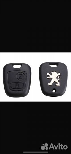 Ключ зажигания Пежо, Peugeot, с 2 кнопками