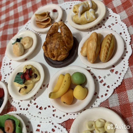 Набор для кукол из полимерной глины из 16 блюд