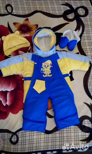 Комбинезон-трансформер: межсезонный+зимний, р.74