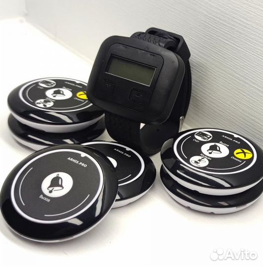 Кнопка вызова персонала, официанта и часы Эконом