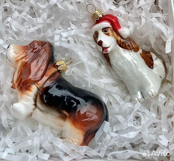 Набор коллекционных елочных игрушек Собаки