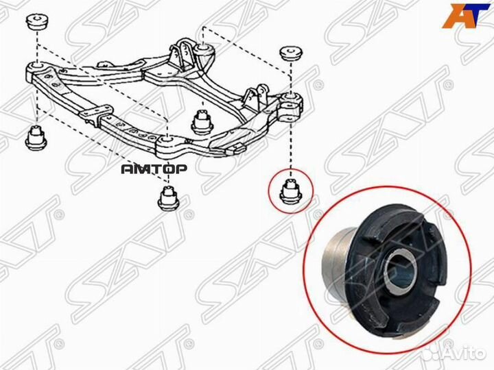 SAT ST-52217-28010 Сайлентблок подрамника lexus RX