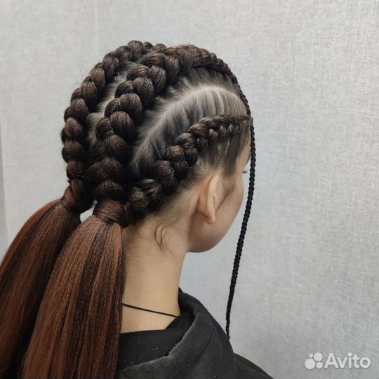 Косы с канекалоном, брейды, афрохвосты