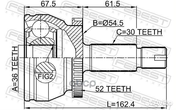 Шрус наружный 36X54.7X30 2210sora52 Febest