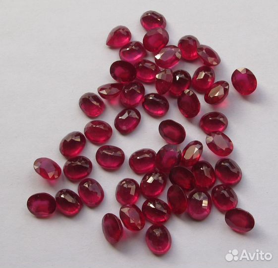 Натуральные природные рубины, овалы 8х10мм, 2.75к