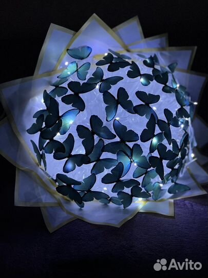 Букет с подсветкой 55 штук