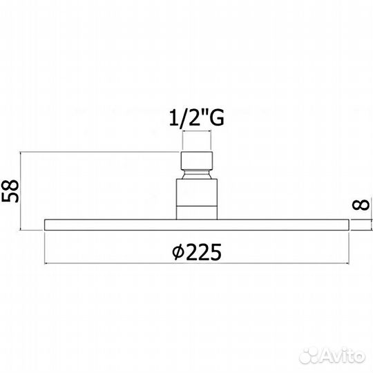 Верхний душ Paffoni master d.225 хром (zsof074CR)
