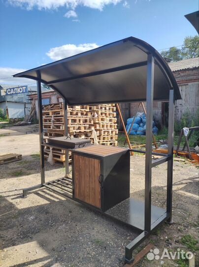 Мангал с печью под казан