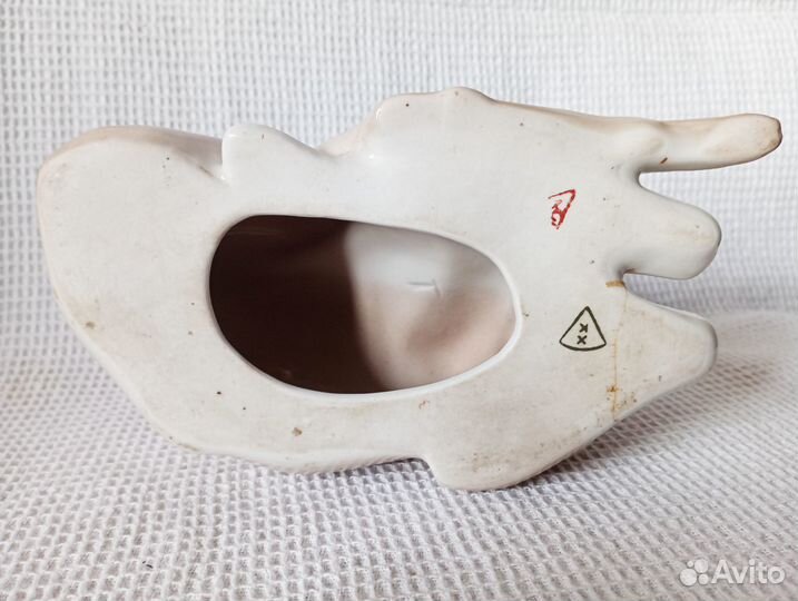 Статуэтка Олененок СССР винтаж Гжель старая