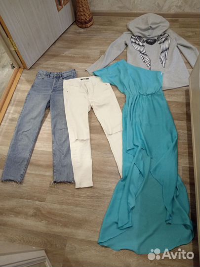 Вещи джинсы платье кофта рюкзак