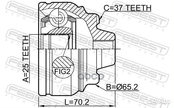 ШРУС BMW 5 (F10) /7 (F01) 07-15 нар. 1910-F10 Fe