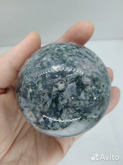 Моховой агат шар