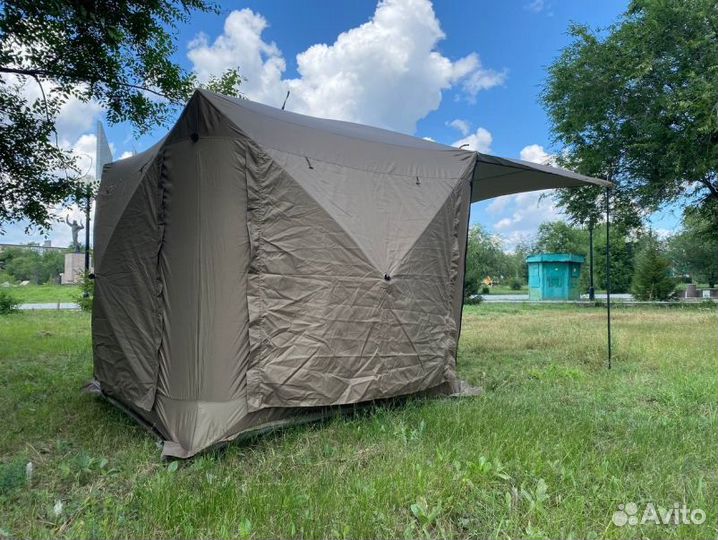 Шатер куб с навесом полуавтомат