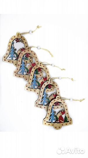 Новогодние игрушки деревянные