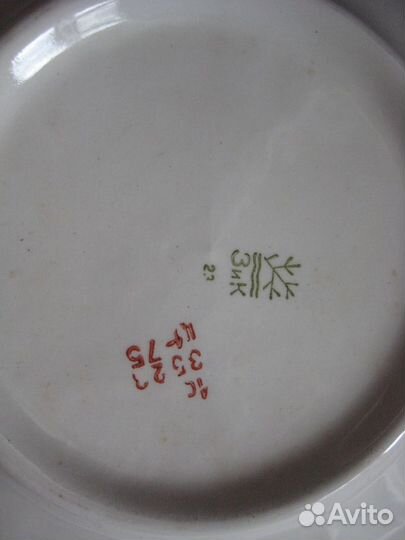 Тарелки из фарфора зик Конаково 2 штуки