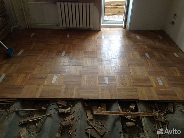 Шлифовка, циклёвка паркета. Ремонт полов