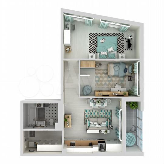 2-к. квартира, 64 м², 7/11 эт.