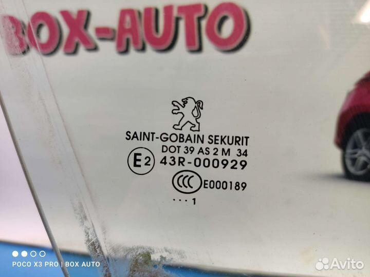 Стекло переднее правое Пежо 508