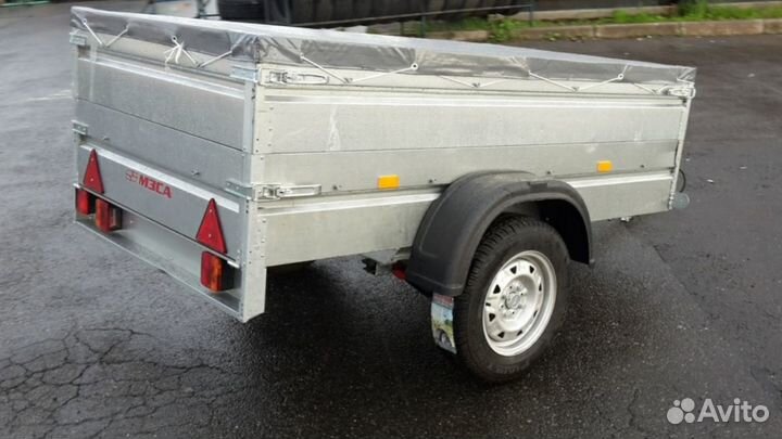 Прицеп 205х110,плоск.тент, доп.борт,защита Ее