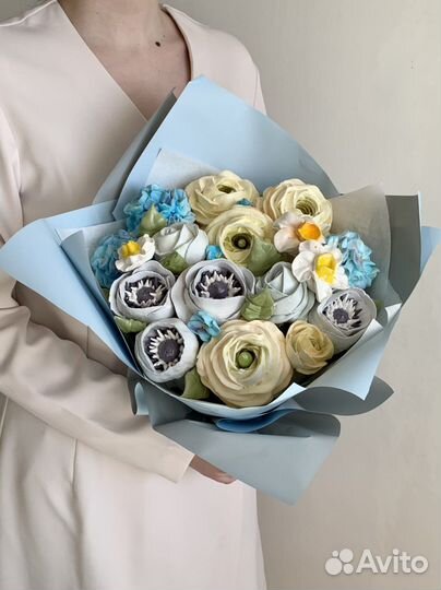 Съедобные букеты из зефира