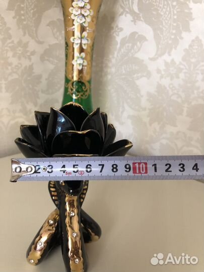 Фарфоровый подсвечник статуэтка змея