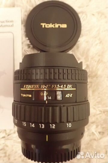 Объектив Tokina Fisheye 10-17 F 3.5 - 4.5 DX