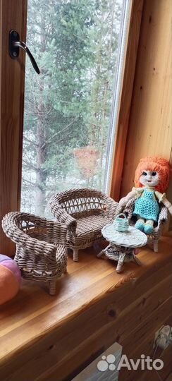 Кукольная мебель и куколка Апельсинка