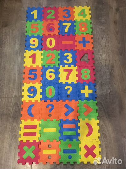 Пазл коврик с цифрами