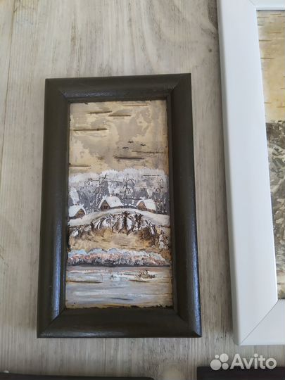 Картины масло на бересте