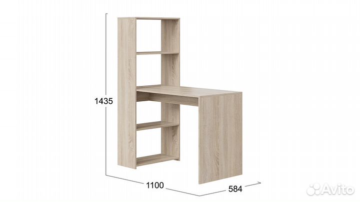 Стол письменный тип 12 Белый Ясень / Дуб сонома