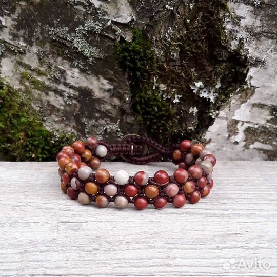 Браслет из яшмы натуральной