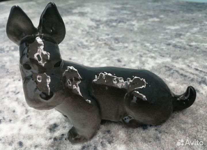 Фарфоровая статуэтка лфз СССР / скотч-терьер