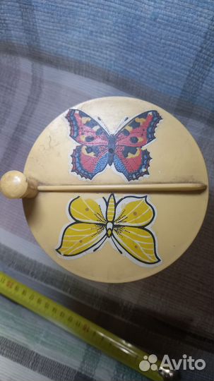 Шкатулка пирамида пластик бабочки