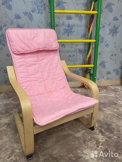 Кресло - качалка детское икеа поэнг