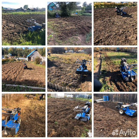 Вспашка земли. Целины с травой