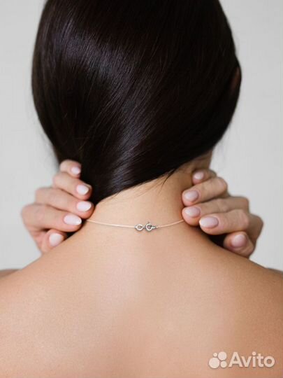 Леска на шею размер 40 белое золото 585 проба