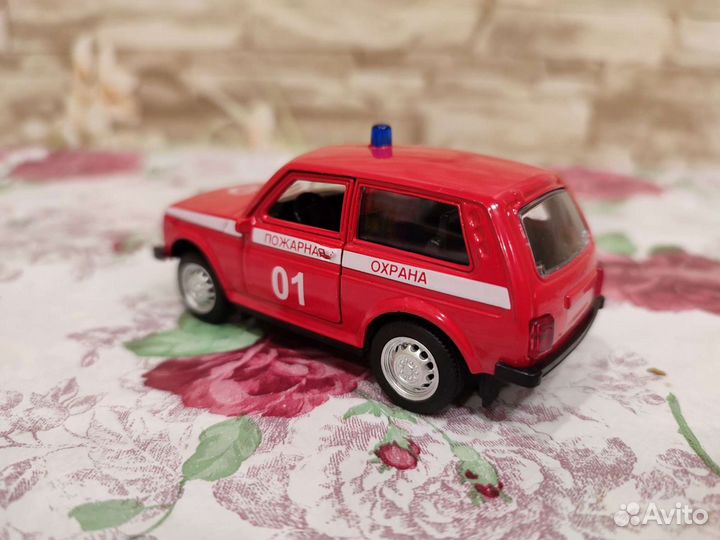 Машинка металлическая Пожарная охрана 1:50