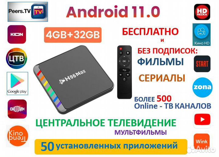 Новая Андроид Smart TV приставка H96 MAX